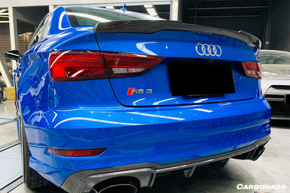 2013-2020 Audi S3/ A3 /RS3 Sedan RW Style Carbon Fiber Trunk Spoiler - Carbonado