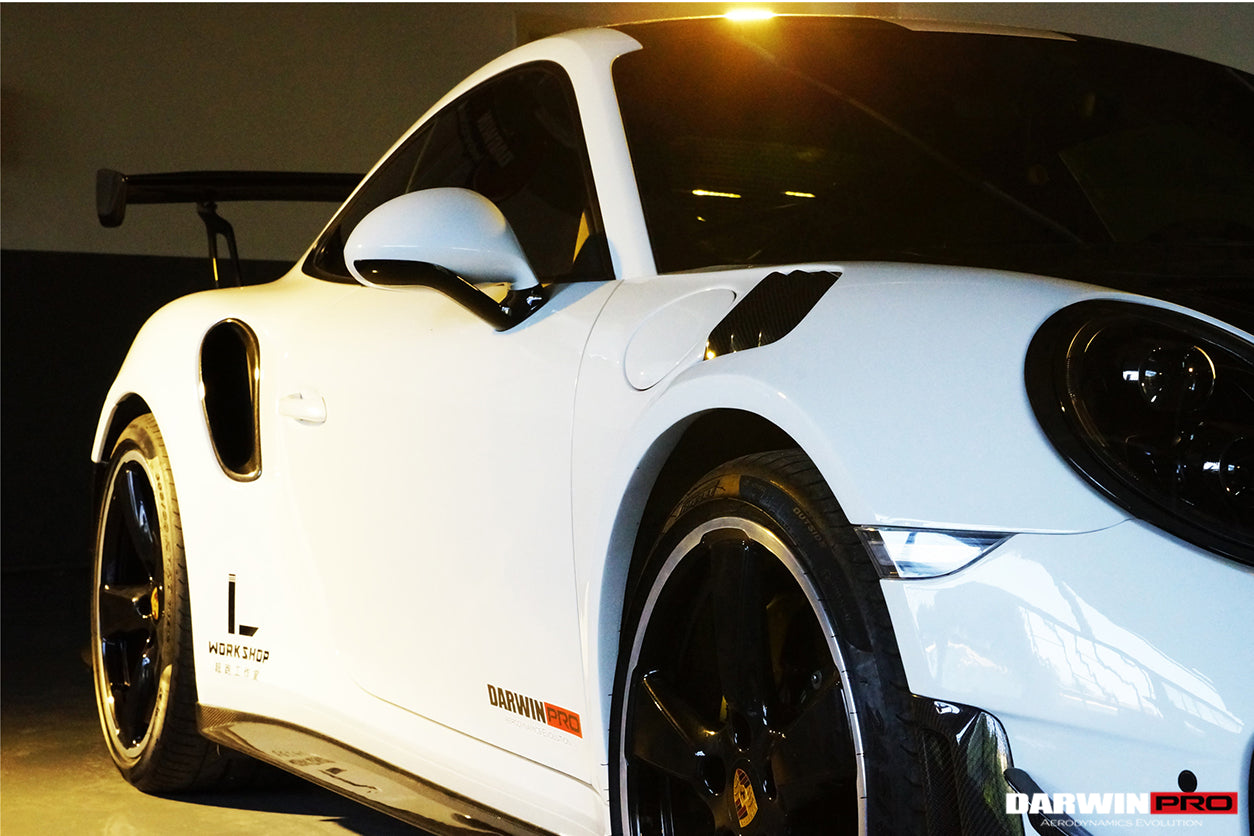2013-2019 Porsche 991 Turbo/S OEM Style Carbon Fiber Quarter Panel Side Scoops - DarwinPRO Aerodynamics