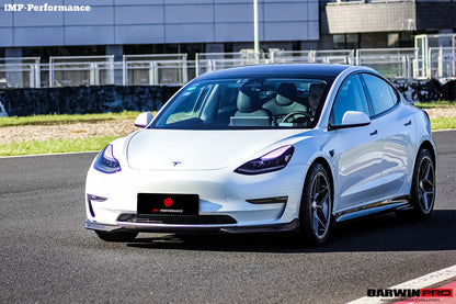 2017-2023 Tesla Model 3 IMP Performance Carbon Fiber Front Lip - DarwinPRO Aerodynamics