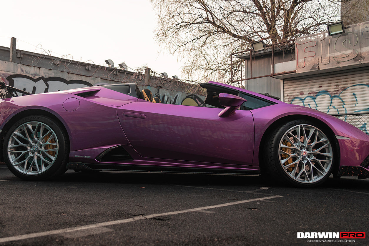 2019-2022 Lamborghini Huracan EVO OD Style Dry Carbon Side Skirts - DarwinPRO Aerodynamics