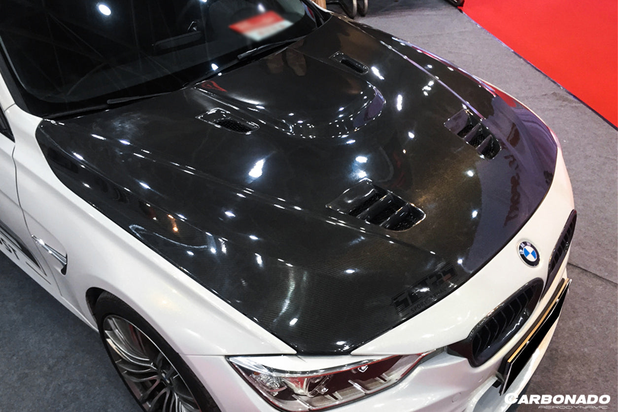 2013-2019 BMW 3 Series F30 F35 RZ Style Carbon Fiber Hood - Carbonado