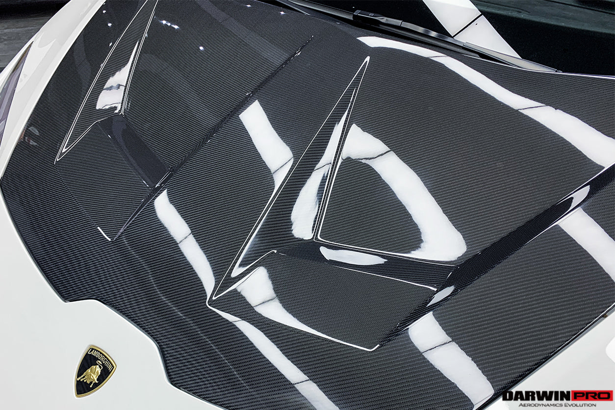 2015-2021 Lamborghini Huracan LP610/LP580/EVO BKSS Style Carbon Fiber Hood - DarwinPRO Aerodynamics