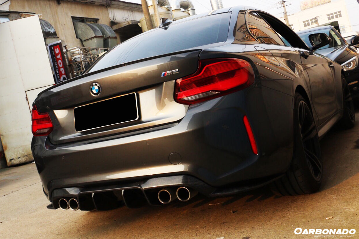 2016-2020 BMW M2 F87 VRS Style Carbon FIber Rear Lip - Carbonado