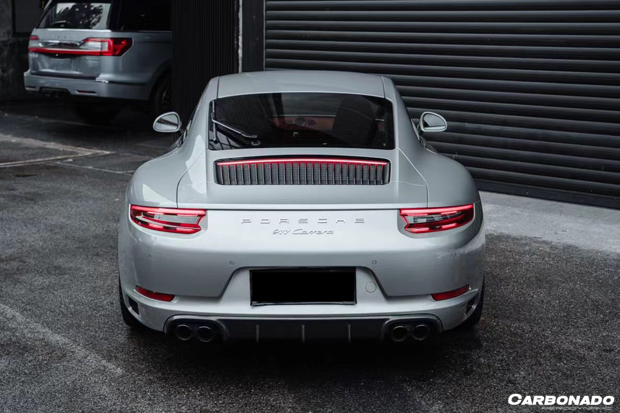 2016-2019 Porsche 911 991.2 Carrera/Targa/S/4S/GTS OD Style Quad Exhaust Rear Lip - Carbonado