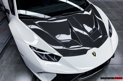 2015-2021 Lamborghini Huracan LP610/LP580/EVO BKSS Style Carbon Fiber Hood - DarwinPRO Aerodynamics