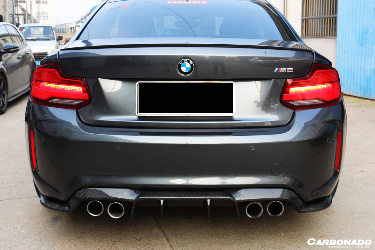 2016-2020 BMW M2 F87 VRS Style Carbon FIber Rear Lip - Carbonado