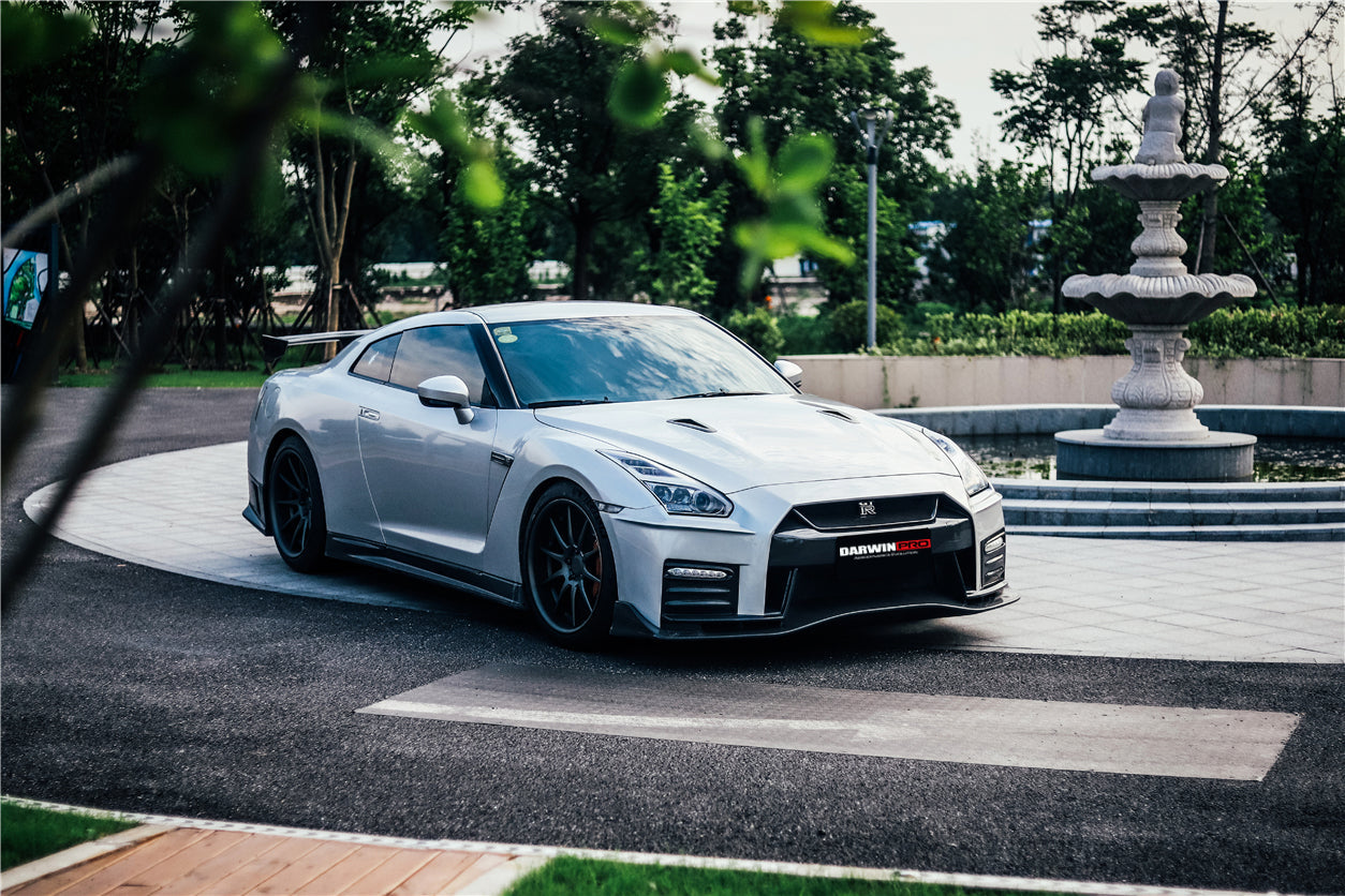 2008-2016 Nissan GTR R35 CBA/DBA Ver17 NSM Style Partial Carbon Fiber Front Bumper - DarwinPRO Aerodynamics