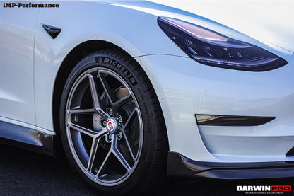 2017-2023 Tesla Model 3 IMP Performance Carbon Fiber Front Lip - DarwinPRO Aerodynamics