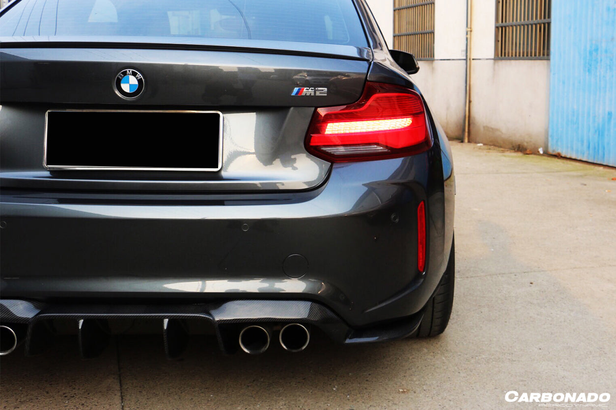 2016-2020 BMW M2 F87 VRS Style Carbon FIber Rear Lip - Carbonado