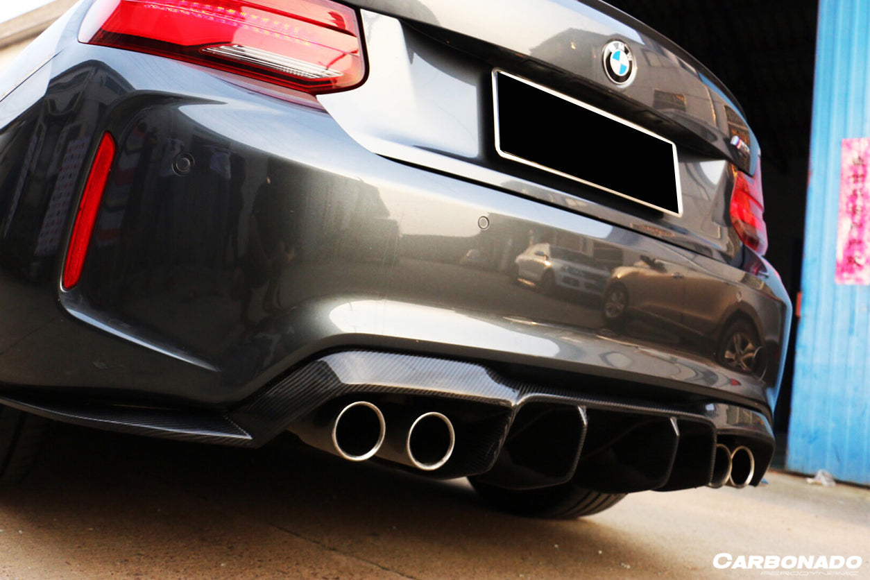 2016-2020 BMW M2 F87 VRS Style Carbon FIber Rear Lip - Carbonado