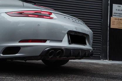 2016-2019 Porsche 911 991.2 Carrera/Targa/S/4S/GTS OD Style Quad Exhaust Rear Lip - Carbonado