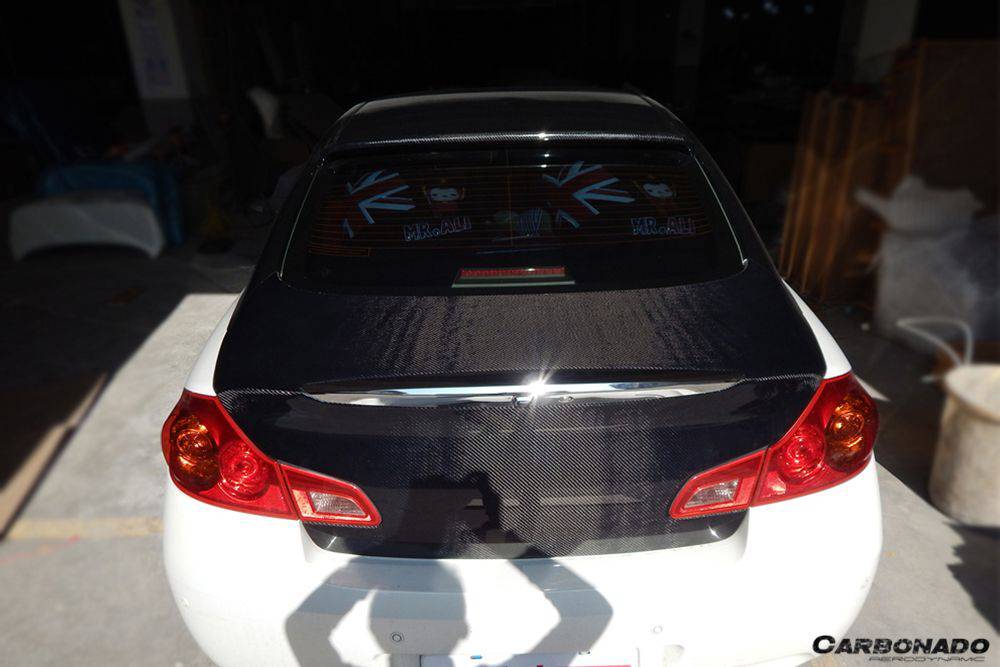 2007-2013 Infiniti G25/G35/G37 Sedan OEM Style Carbon Fiber Trunk - Carbonado Aero