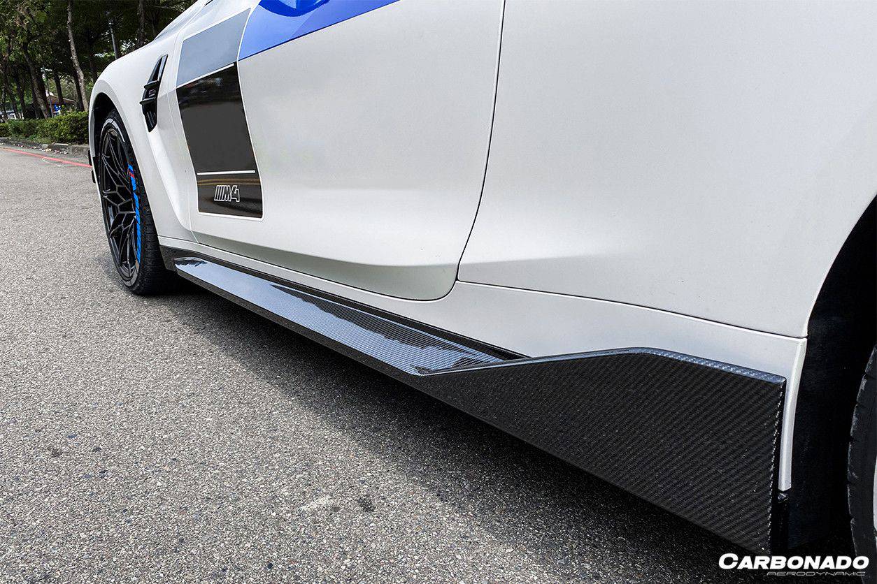 2021-UP BMW M4 G82/G83 MP Style Carbon Fiber Side Skirts - Carbonado