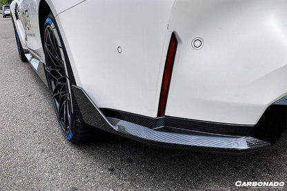 2021-UP BMW M4 G82/G83 MP Style Carbon Fiber Qual Rear Lip with Caps - Carbonado Aero