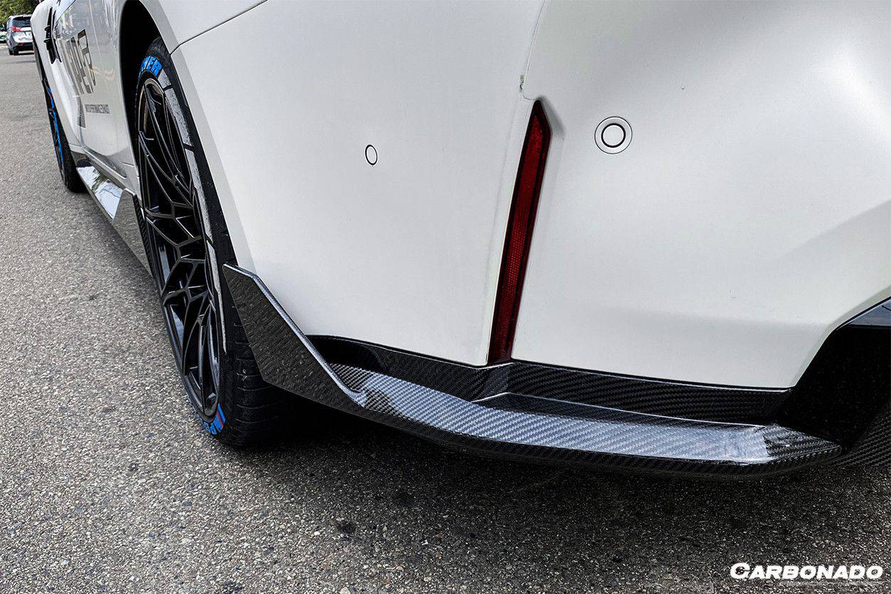2021-UP BMW M4 G82/G83 MP Style Carbon Fiber Qual Rear Lip with Caps - Carbonado Aero