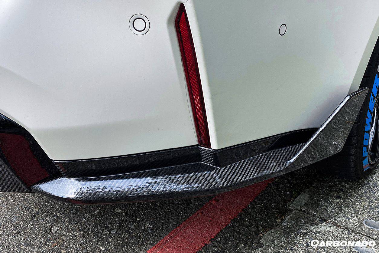 2021-UP BMW M4 G82/G83 MP Style Carbon Fiber Qual Rear Lip with Caps - Carbonado Aero