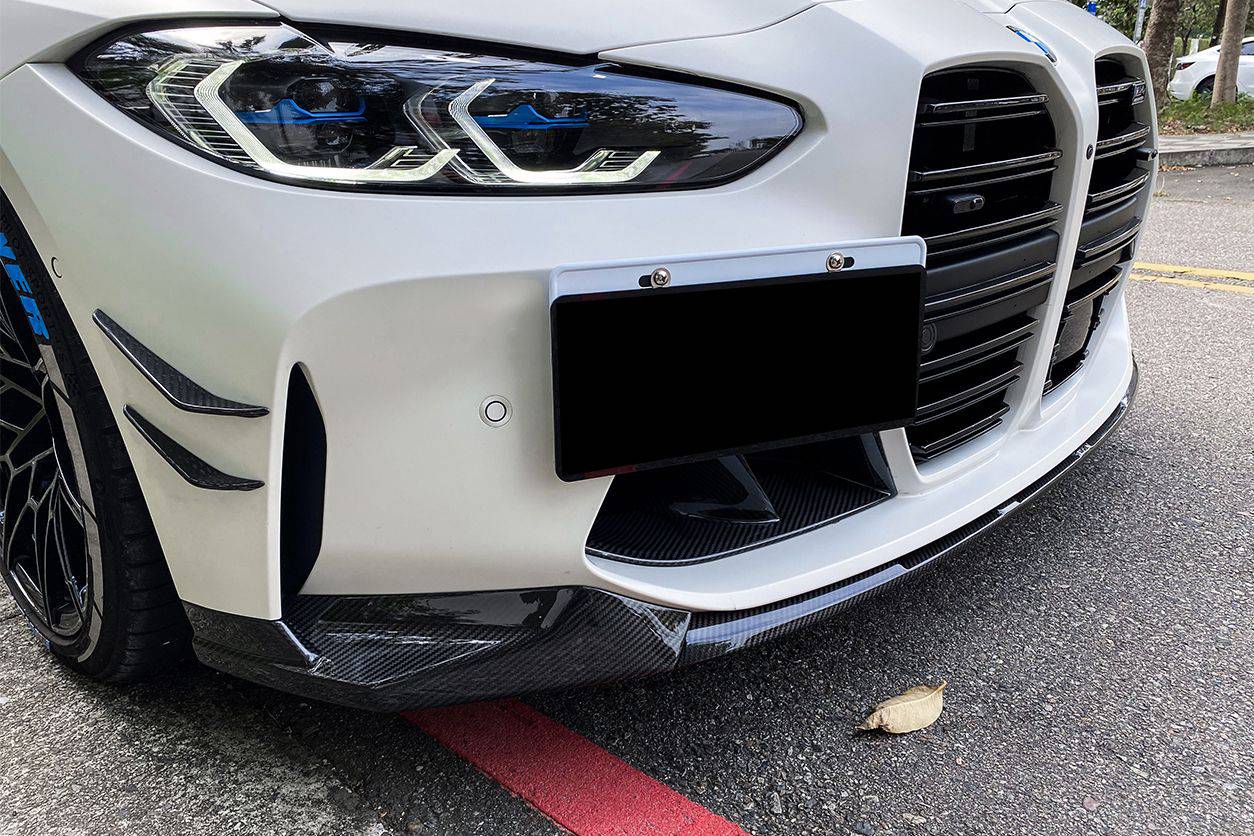 2021-UP BMW M3 G80 M4 G82/G83 MP Style Carbon Fiber Front Canards - Carbonado
