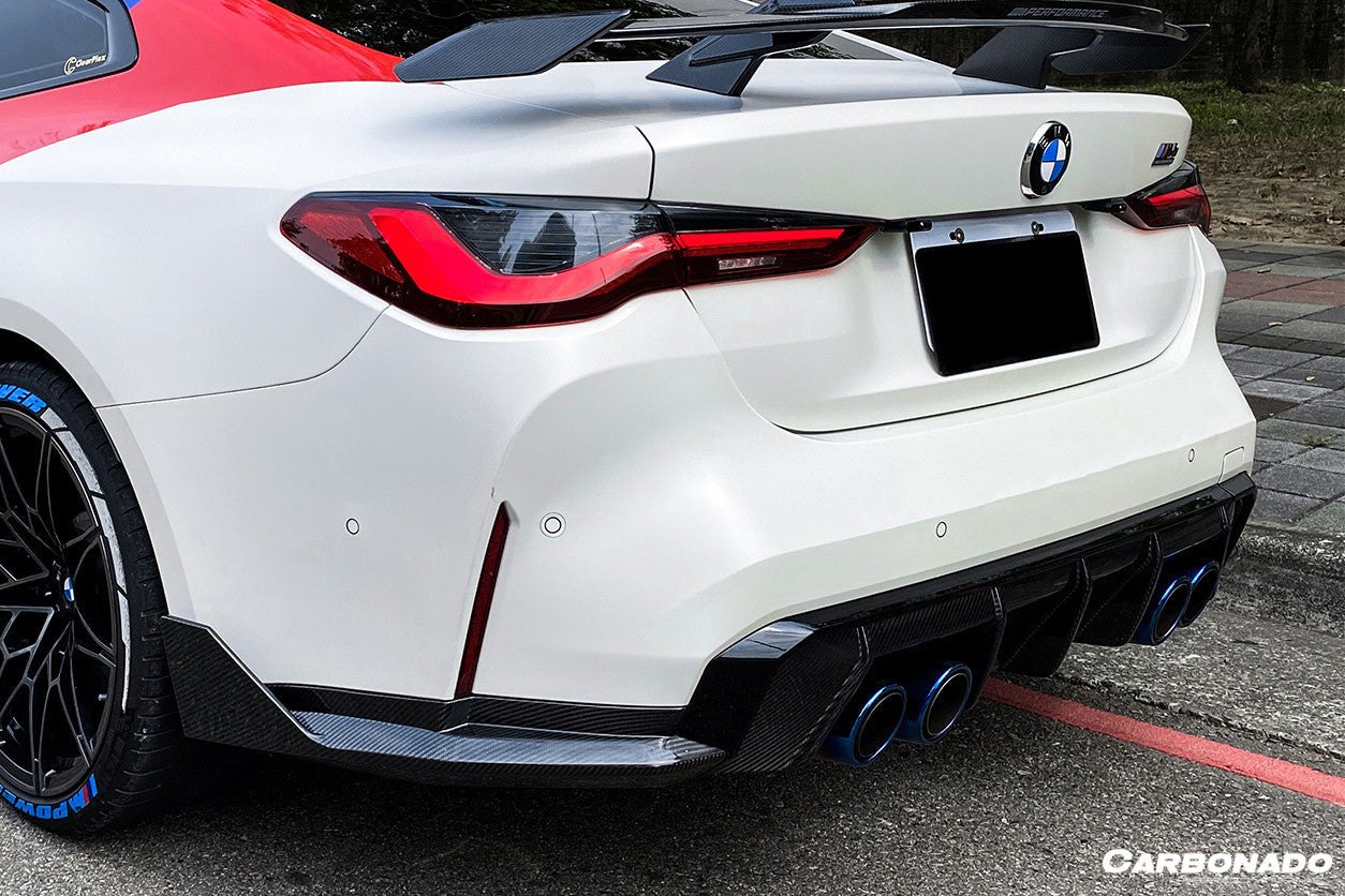 2021-UP BMW M4 G82/G83/G80 M3 MP Style Carbon Fiber Quad Rear Lip - Carbonado
