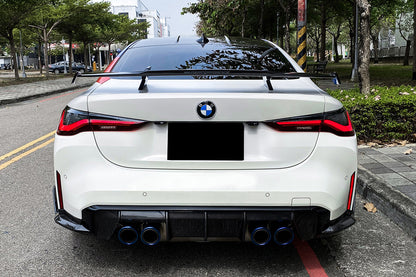 2021-UP BMW M3 G80 MP Style Carbon Fiber Quad Rear Lip with Caps - Carbonado
