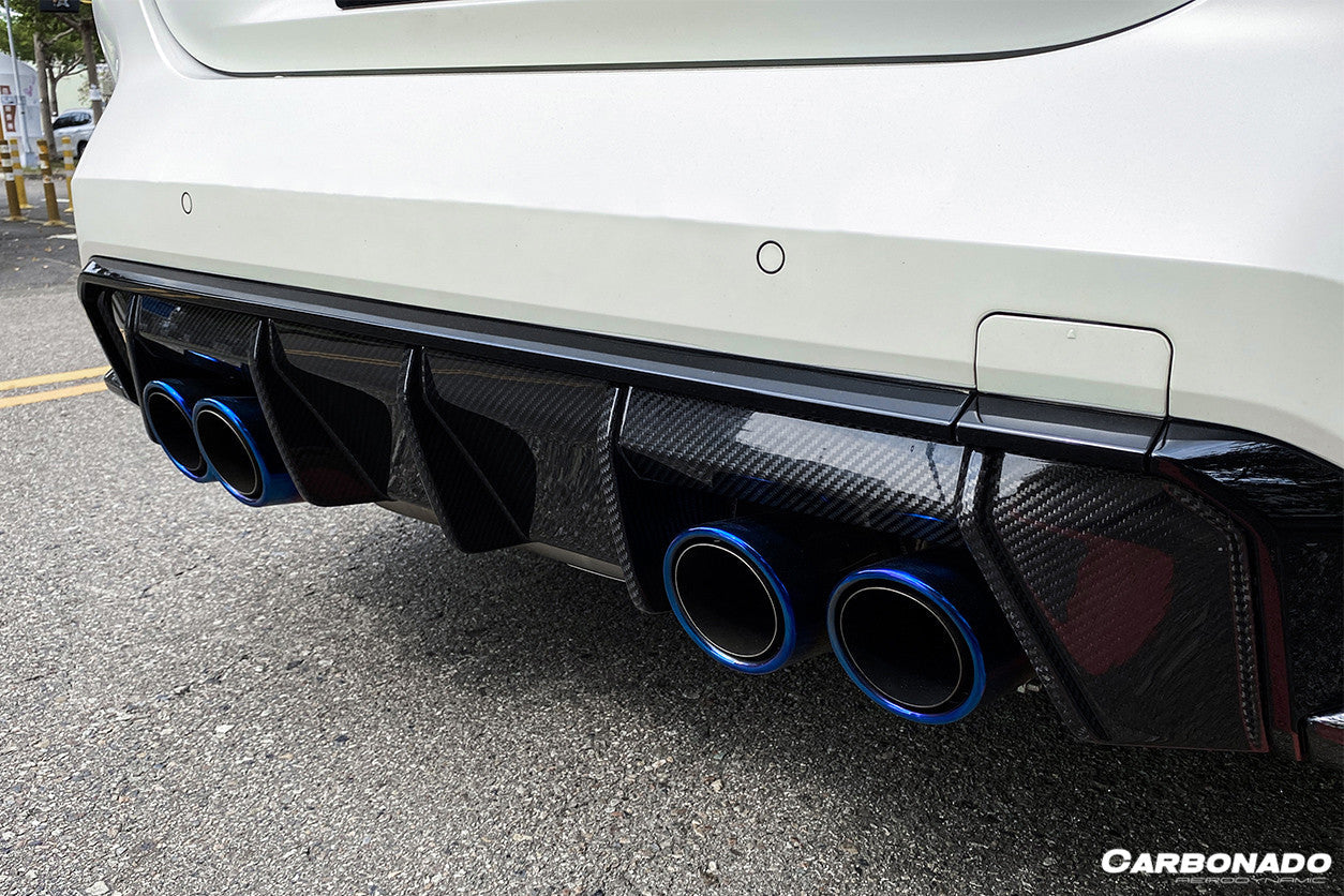 2021-UP BMW M4 G82/G83/G80 M3 MP Style Carbon Fiber Quad Rear Lip - Carbonado