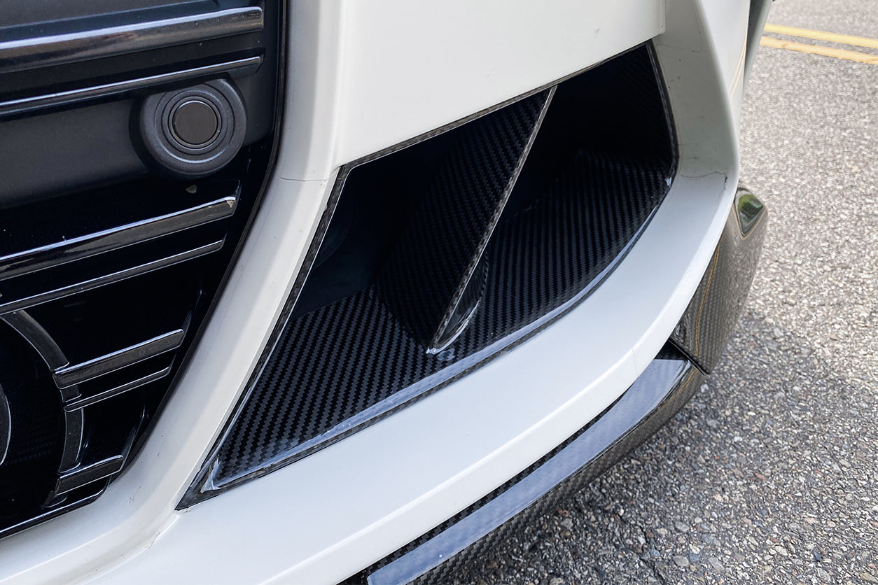 2021-UP BMW M3 G80 M4 G82/G83 MP Style Carbon Fiber Front Bumper Air Vents - Carbonado