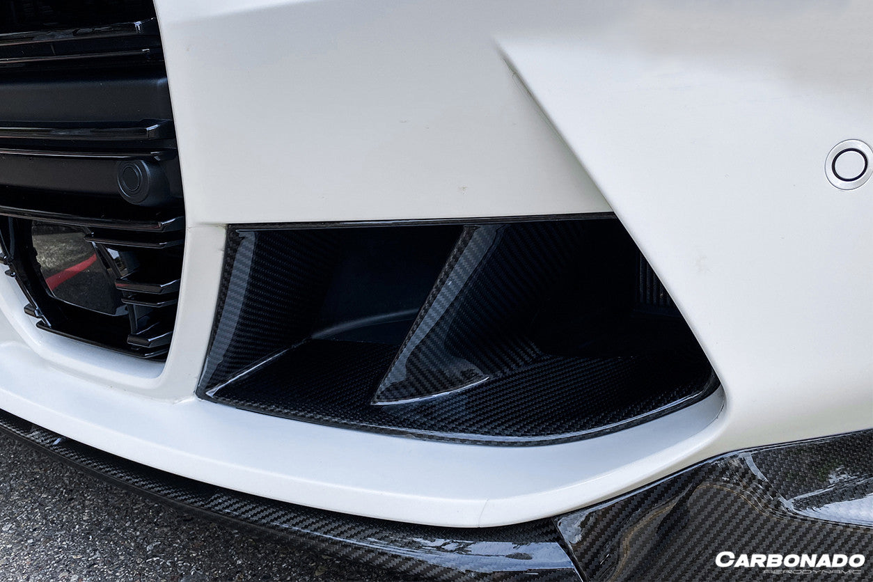 2021-UP BMW M3 G80 M4 G82/G83 MP Style Carbon Fiber Front Bumper Air Vents - Carbonado