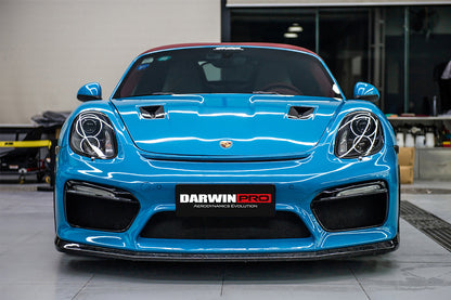 2012-2016 Porsche 981 Boxster/Cayman GT4 Style Front Bumper - DarwinPRO Aerodynamics