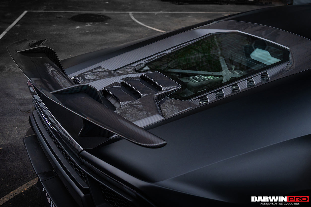 2015-2020 Lamborghini Huracan LP610/LP580 Performante Style Carbon Trunk Spoiler and Engine Hood - DarwinPRO Aerodynamics