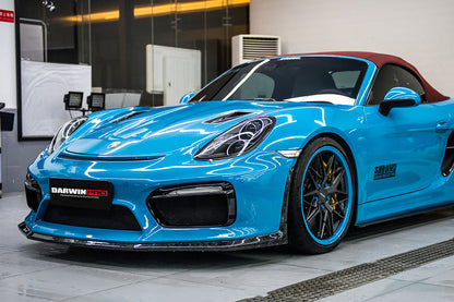 2012-2016 Porsche 981 Boxster/Cayman GT4 Style Front Bumper - DarwinPRO Aerodynamics
