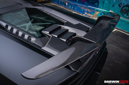 2015-2020 Lamborghini Huracan LP610/LP580 Performante Style Carbon Trunk Spoiler and Engine Hood - DarwinPRO Aerodynamics