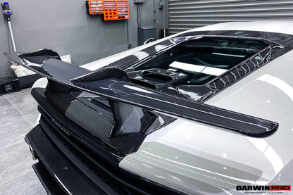 2015-2020 Lamborghini Huracan LP610/LP580 Performante Style Carbon Trunk Spoiler and Engine Hood - DarwinPRO Aerodynamics
