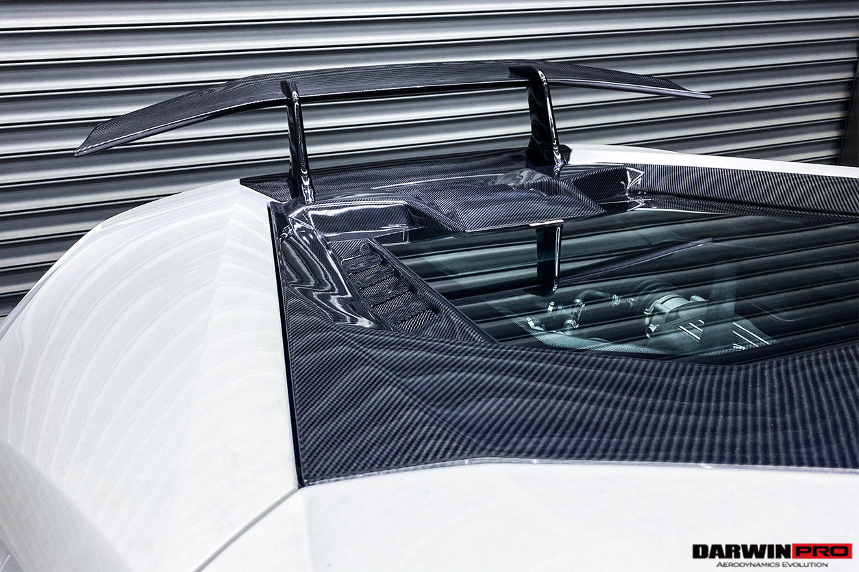 2015-2020 Lamborghini Huracan LP610/LP580 Performante Style Carbon Trunk Spoiler and Engine Hood - DarwinPRO Aerodynamics