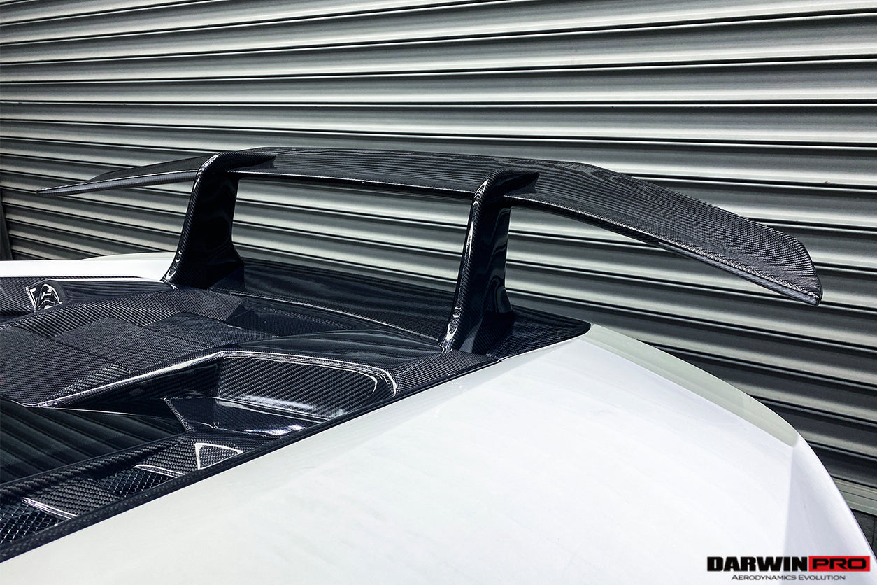 2015-2020 Lamborghini Huracan LP610/LP580 Performante Style Carbon Trunk Spoiler and Engine Hood - DarwinPRO Aerodynamics