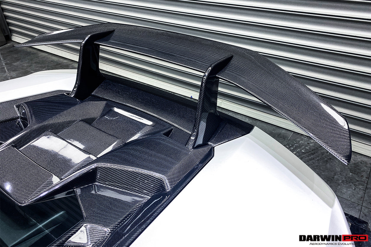2015-2020 Lamborghini Huracan LP610/LP580 Performante Style Carbon Trunk Spoiler and Engine Hood - DarwinPRO Aerodynamics