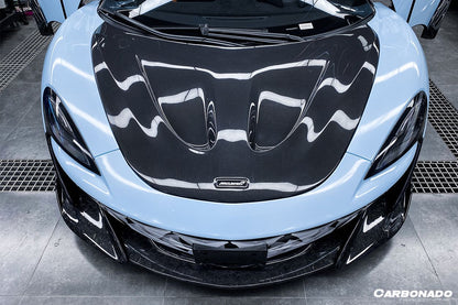 2018-2021 McLaren 540c 570s 600lt P1 Style Carbon Fiber Hood - Carbonado Aero