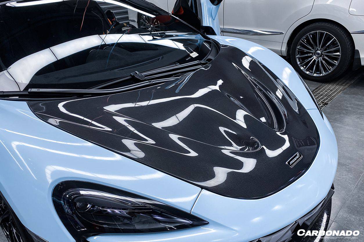 2018-2021 McLaren 540c 570s 600lt P1 Style Carbon Fiber Hood - Carbonado Aero
