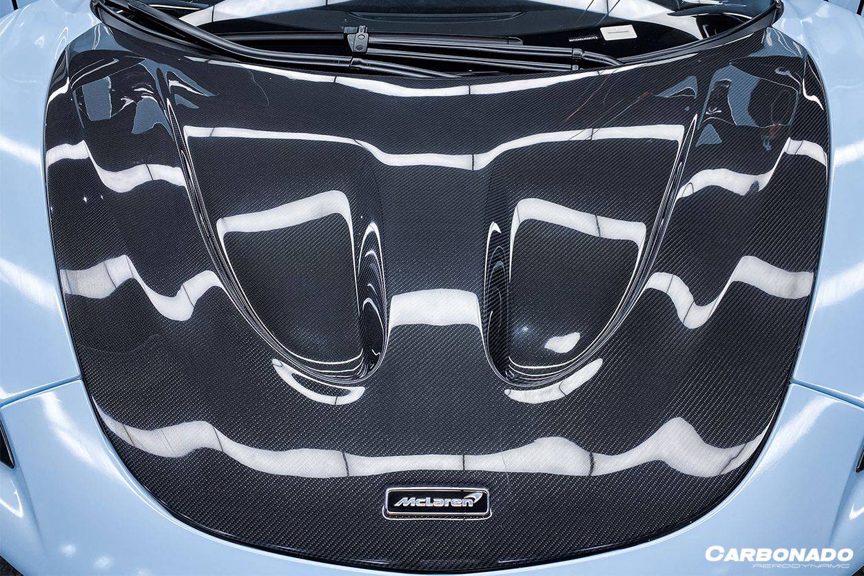 2018-2021 McLaren 540c 570s 600lt P1 Style Carbon Fiber Hood - Carbonado Aero