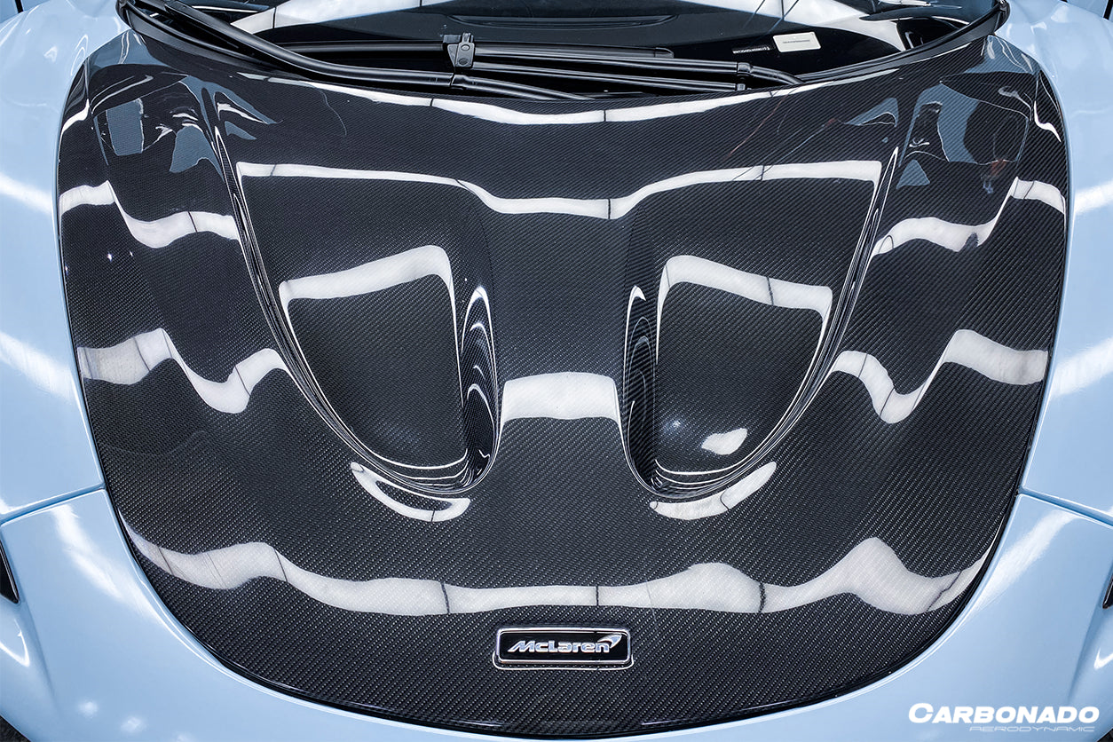 2018-2021 McLaren 600lt / 2015-2021 540c/570s/570gt P1 Style Carbon Fiber Hood - DarwinPRO Aerodynamics