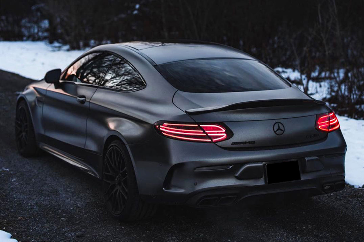 2015-2021 Mercedes Benz C-Class W205 Coupe PS Style Trunk Spoiler - Carbonado