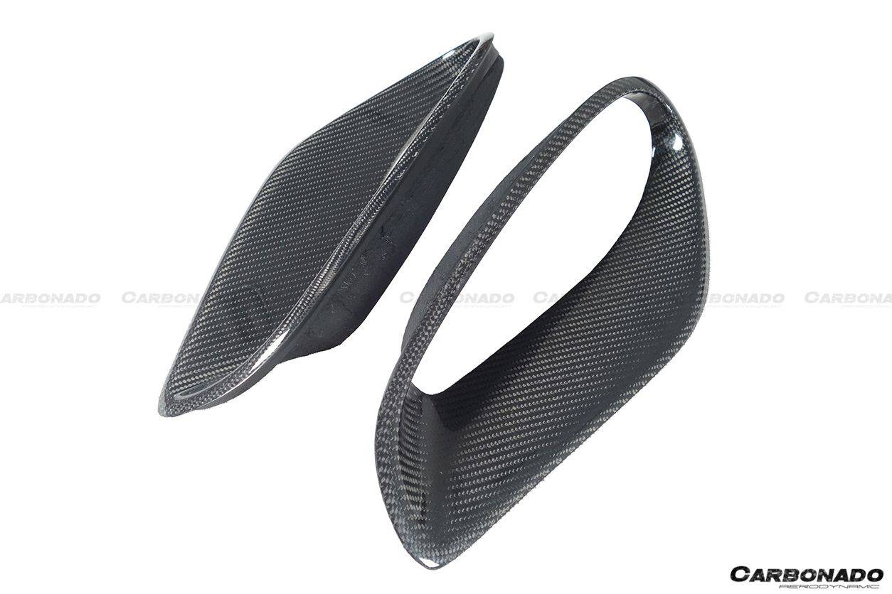 2013-2019 Porsche 911 991-2 Turbo S OEM Style Carbon Fiber Quarter Panel Side Scoops - Carbonado Aero
