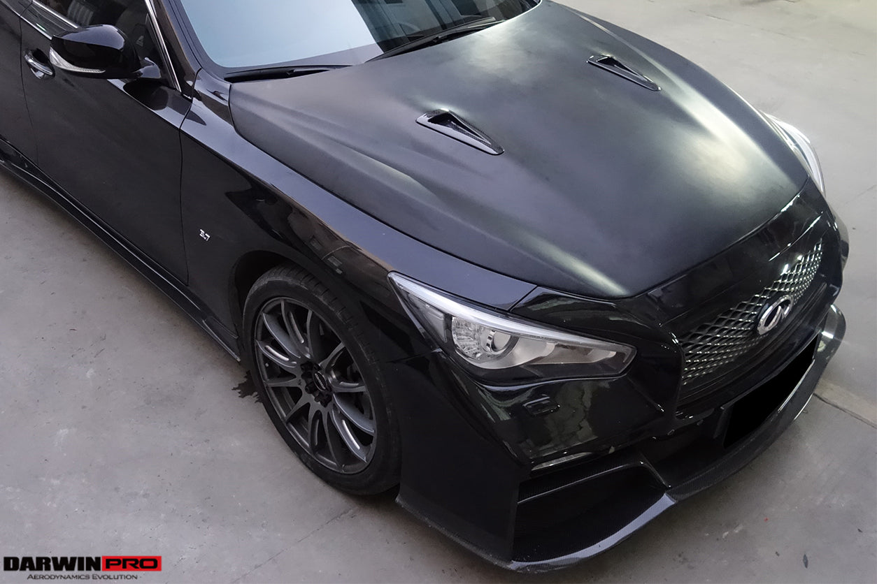 Darwinpro 2014-2022 Infiniti Q50 Sedan EAU ROUGE Style Hood - DarwinPRO Aerodynamics