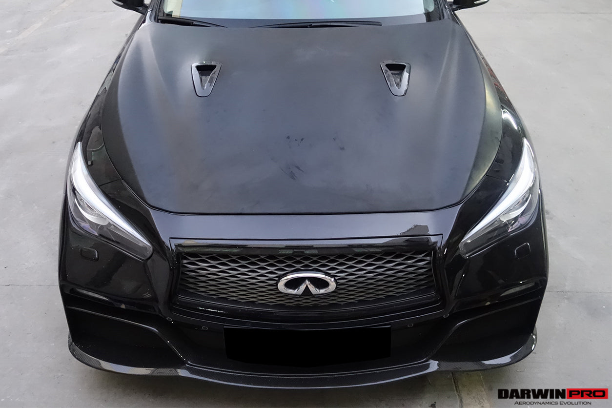 Darwinpro 2014-2022 Infiniti Q50 Sedan EAU ROUGE Style Hood - DarwinPRO Aerodynamics
