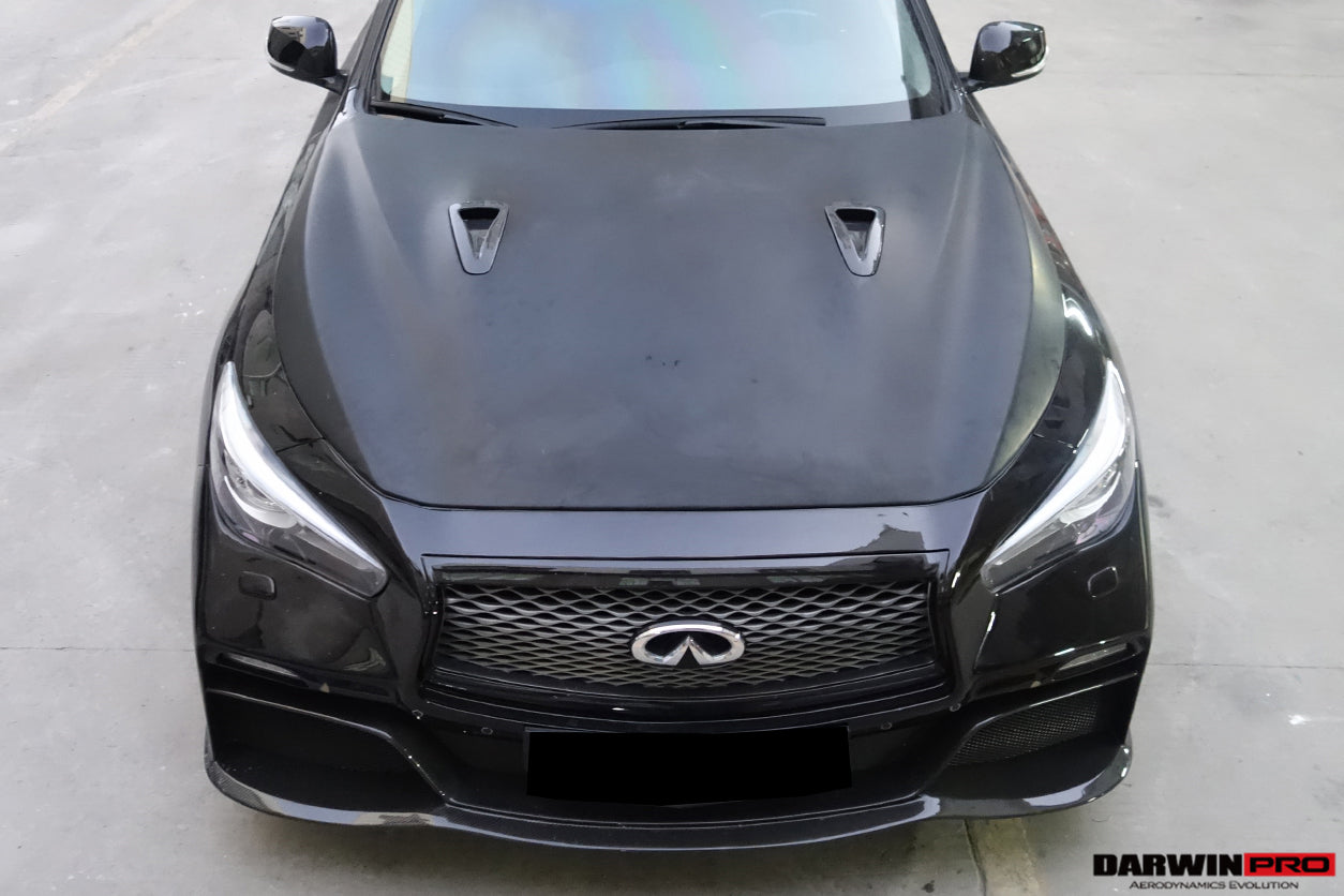 Darwinpro 2014-2022 Infiniti Q50 Sedan EAU ROUGE Style Hood - DarwinPRO Aerodynamics