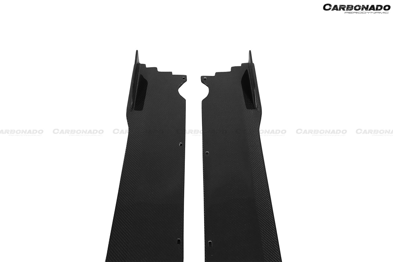 2015-2020 Lamborghini Huracan LP610/LP580 MD Style Carbon Fiber Side Skirts - Carbonado