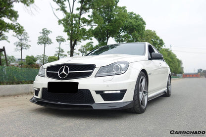 2012-2014 Mercedes Benz W204 C63 AMG RZ Style Carbon Fiber Front Lip - Carbonado Aero