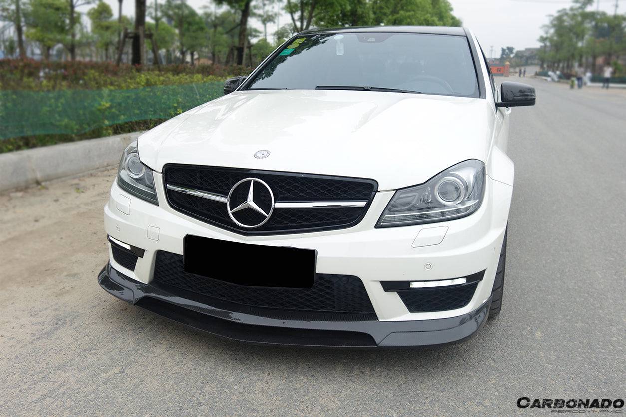 2012-2014 Mercedes Benz W204 C63 AMG RZ Style Carbon Fiber Front Lip - Carbonado Aero