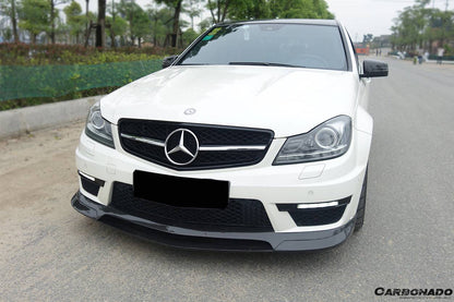 2012-2014 Mercedes Benz W204 C63 AMG RZ Style Carbon Fiber Front Lip - Carbonado Aero