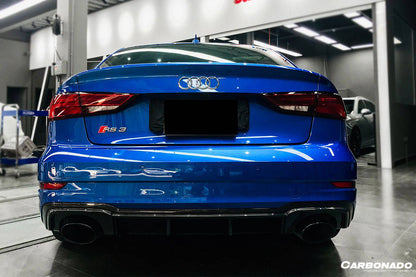 2019-2020 Audi RS3 Sedan OE Style Carbon Fiber Rear Lip - Carbonado Aero