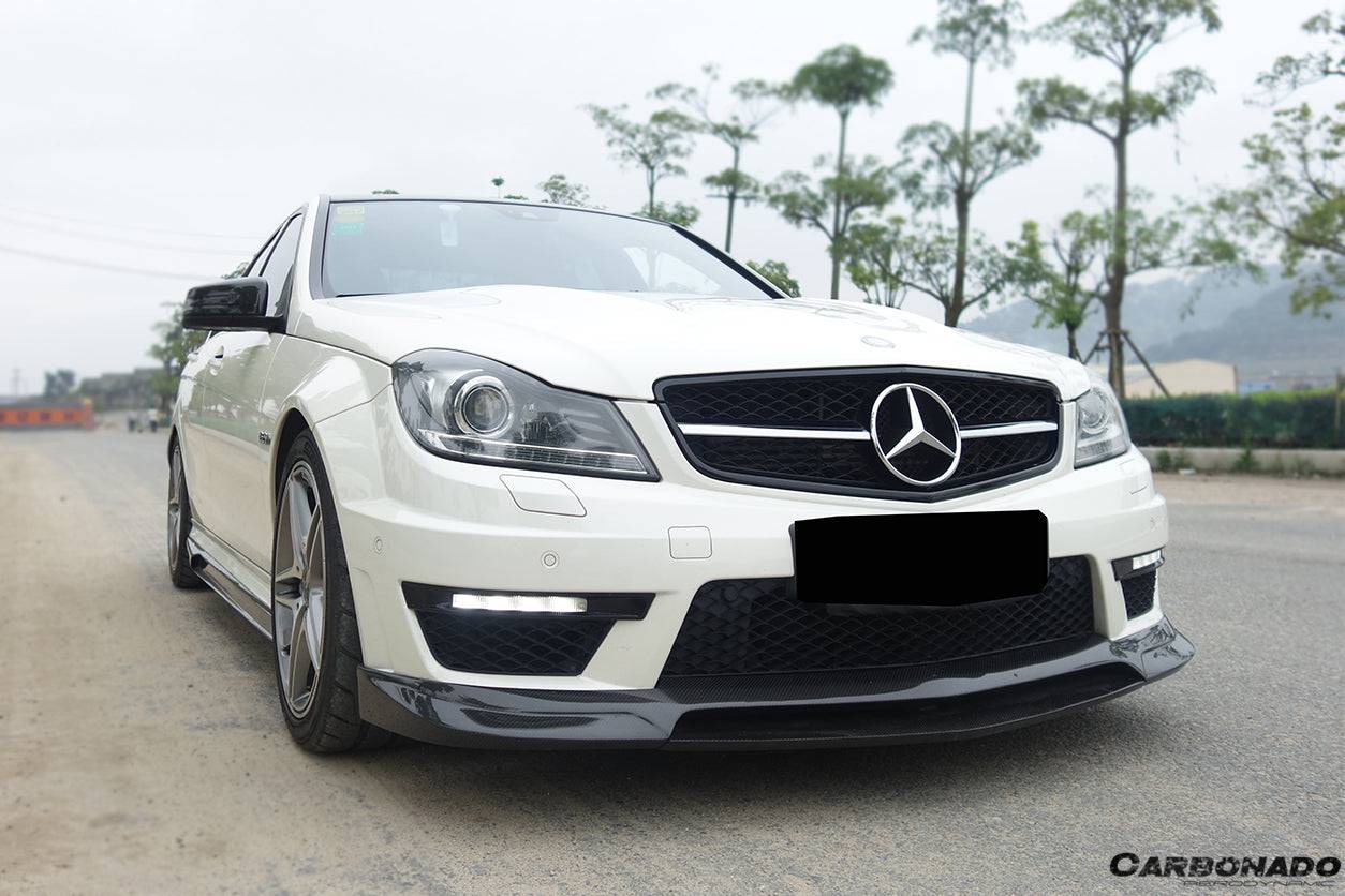 2012-2014 Mercedes Benz W204 C63 AMG RZ Style Carbon Fiber Front Lip - Carbonado Aero