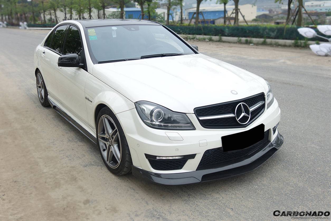 2012-2014 Mercedes Benz W204 C63 AMG RZ Style Carbon Fiber Front Lip - Carbonado Aero
